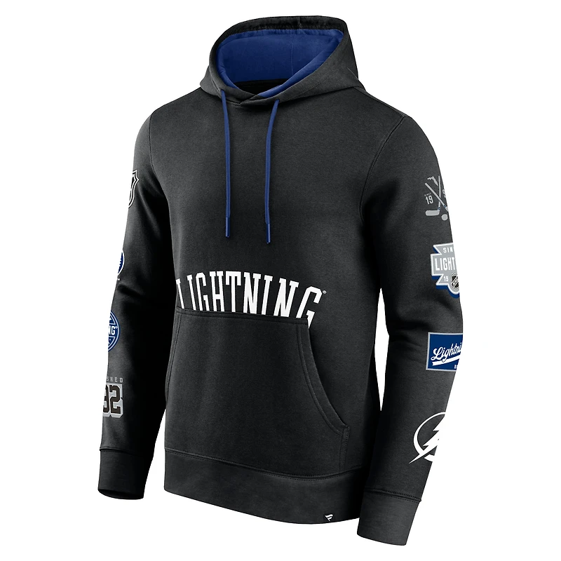 Sweat à capuche noir Fanatics pour homme, Tampa Bay Lightning Wild Winner