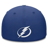 Casquette Fanatics bleu/blanc authentique Tampa Bay Lightning Pro Rink Team Code Flex pour homme