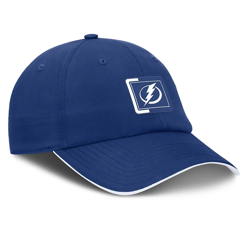 Casquette ajustable authentique Pro Ripstop bleu/blanc Tampa Bay Lightning Fanatics pour homme