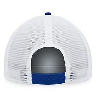 Casquette Snapback de camionneur avec patch frontal en mousse Tampa Bay Lightning Fanatics bleu/blanc pour hommes