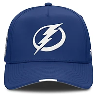 Men's Fanatics Blue Tampa Bay Lightning 2025 NHL Draft Authentic Pro On-Stage Podium A-Frame Adjustable Hat