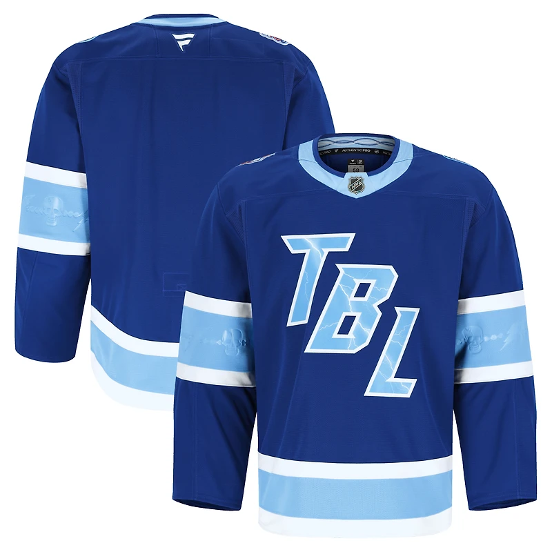 Maillot authentique professionnel Fanatics bleu Tampa Bay Lightning 2026 NHL Stadium Series pour homme