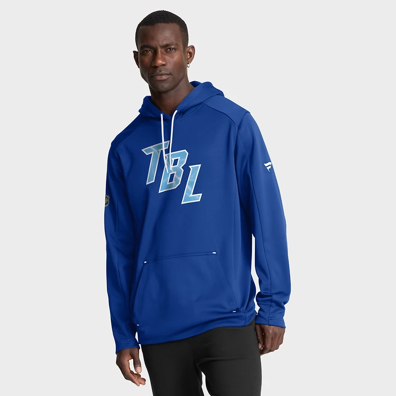 Men's Fanatics Blue Tampa Bay Lightning 2026 NHL Stadium Series Authentic Pro Pullover Hoodie