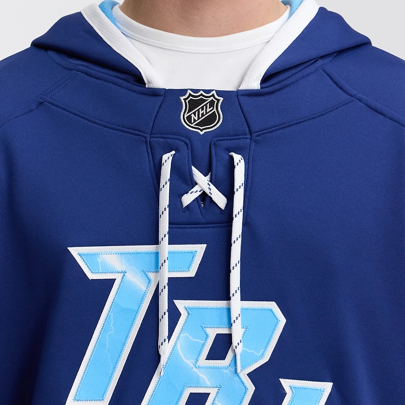Men's Fanatics Blue Tampa Bay Lightning 2026 NHL Stadium Series Lace Up Hoodie