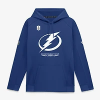 Men's Fanatics Blue Tampa Bay Lightning 2026 Stanley Cup Playoffs Authentic Pro Rink Fly Fleece Hoodie