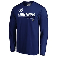 T-shirt à manches longues bleu Fanatics Tampa Bay Lightning Authentic Pro Core Collection Prime pour hommes