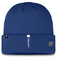 Casquette en tricot à revers authentique Pro bleu Tampa Bay Lightning Fanatics pour homme
