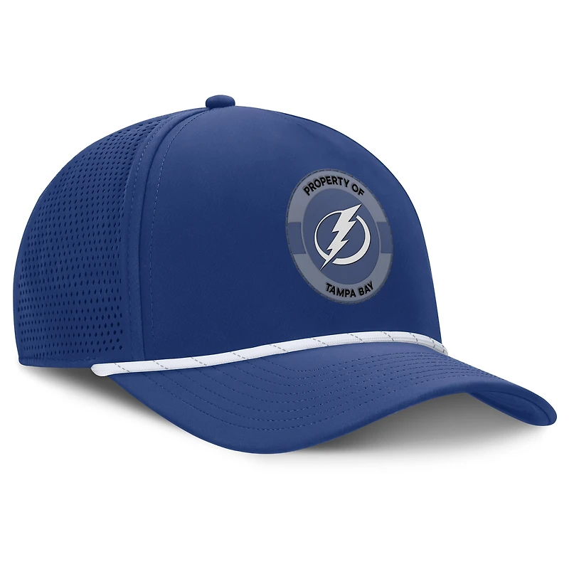 Casquette ajustable authentique Pro Rink bleu Tampa Bay Lightning Fanatics pour homme