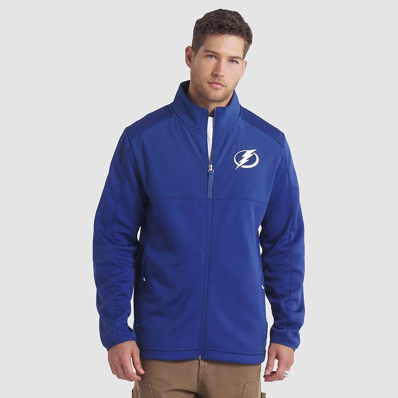 Veste zippée intégrale authentique Pro Rink bleu Tampa Bay Lightning Fanatics pour homme