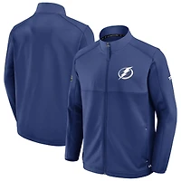 Veste zippée intégrale authentique Pro Rink bleu Tampa Bay Lightning Fanatics pour homme