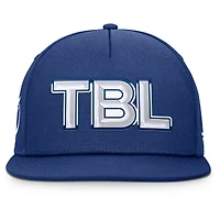 Men's Fanatics Blue Tampa Bay Lightning Authentic Pro Rink Team Code Snapback Hat