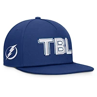 Men's Fanatics Blue Tampa Bay Lightning Authentic Pro Rink Team Code Snapback Hat
