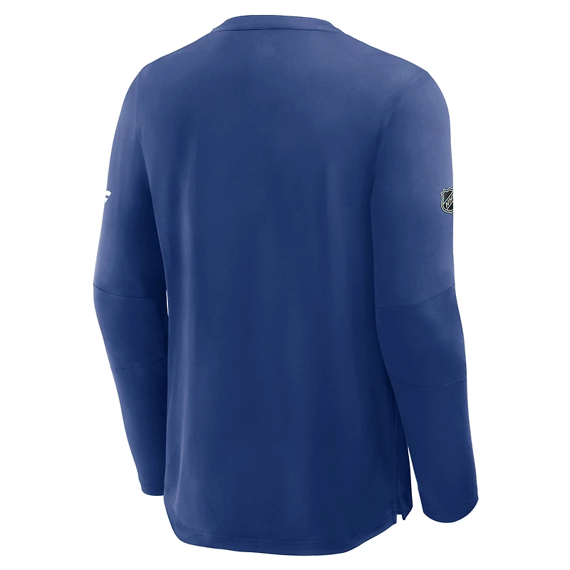 Men's Fanatics Blue Tampa Bay Lightning Authentic Pro Rink Tech Long Sleeve T-Shirt