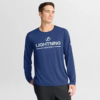 Men's Fanatics Blue Tampa Bay Lightning Authentic Pro Rink Tech Long Sleeve T-Shirt