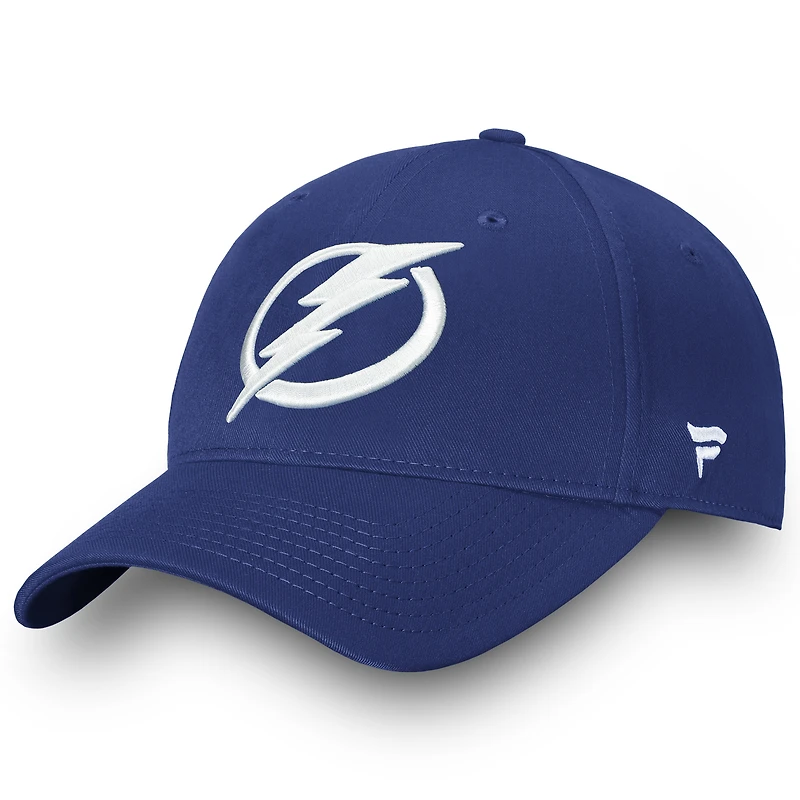 Casquette ajustable Tampa Bay Lightning Core Fanatics pour hommes, bleue