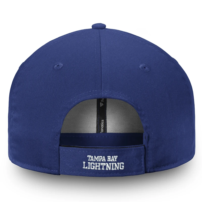 Casquette ajustable Tampa Bay Lightning Core Fanatics pour hommes, bleue