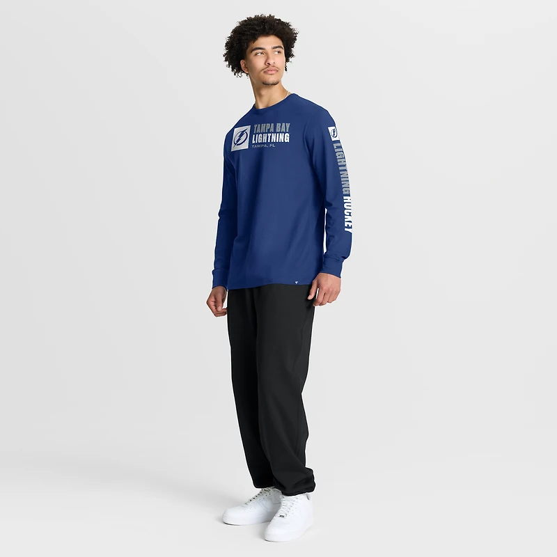 Men's Fanatics Blue Tampa Bay Lightning Goal Crease Legacy Long Sleeve T-Shirt