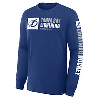 Men's Fanatics Blue Tampa Bay Lightning Goal Crease Legacy Long Sleeve T-Shirt