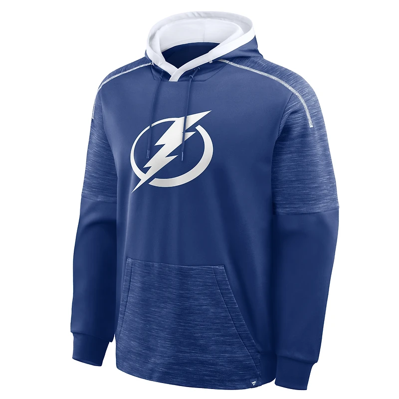 Men's Fanatics Blue Tampa Bay Lightning Goaltender Defender Raglan Pullover Hoodie