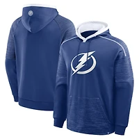 Sweat à capuche raglan bleu pour homme Fanatics, modèle Tampa Bay Lightning, gardien de but et défenseur
