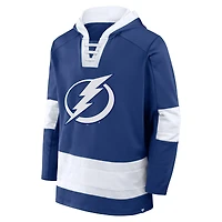 Men's Fanatics  Blue Tampa Bay Lightning Inside Line Fleece Pullover Hoodie