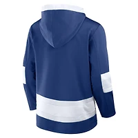Men's Fanatics  Blue Tampa Bay Lightning Inside Line Fleece Pullover Hoodie