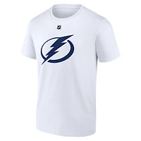Men's Fanatics Brayden Point White Tampa Bay Lightning Authentic Stack Name & Number T-Shirt