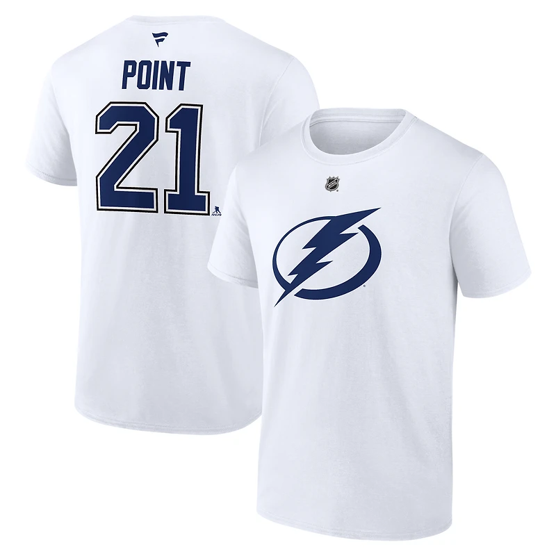 Men's Fanatics Brayden Point Tampa Bay Lightning Authentic Stack Name & Number T-Shirt