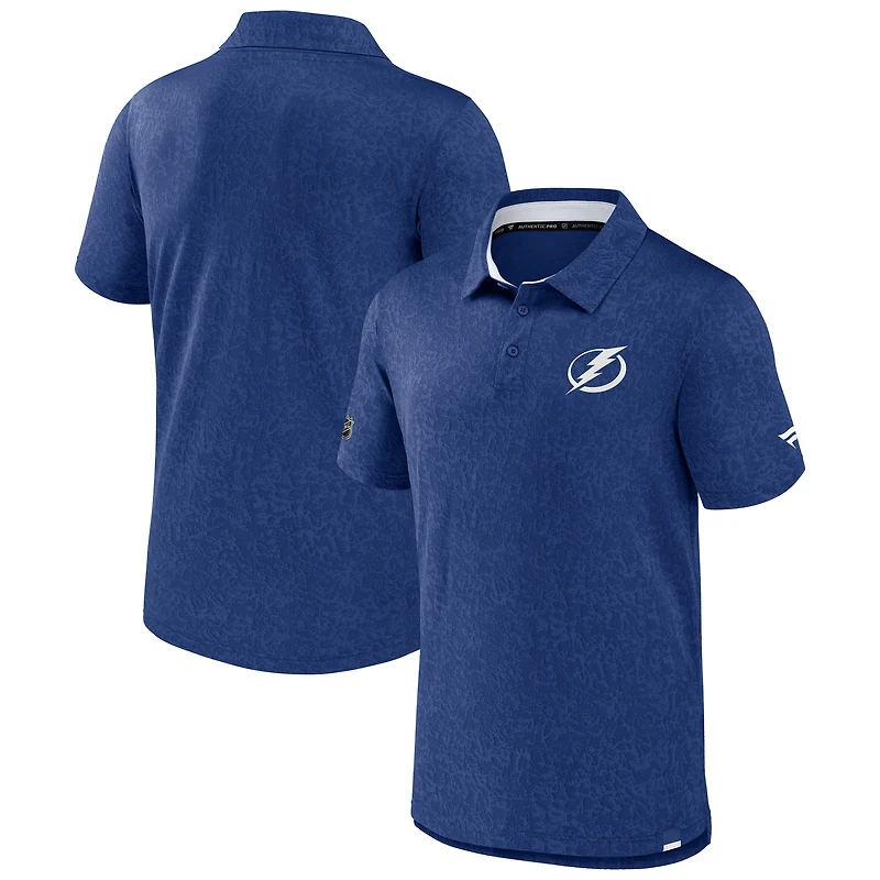 Men's Fanatics  Cobalt Tampa Bay Lightning Authentic Pro Jacquard Polo
