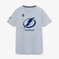 T-shirt authentique de performance professionnelle pour homme Fanatics gris Tampa Bay Lightning, séries éliminatoires la Coupe Stanley 2026
