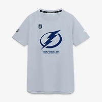 Men's Fanatics Gray Tampa Bay Lightning 2026 Stanley Cup Playoffs Authentic Pro Rink Performance T-Shirt
