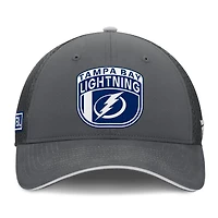 Casquette ajustable authentique Pro Home Ice Trucker de Tampa Bay Lightning pour homme Fanatics Grey
