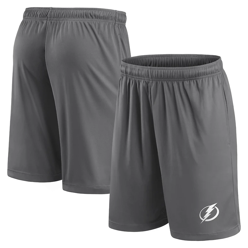 Short gris avec logo principal du Lightning de Tampa Bay Fanatics pour hommes