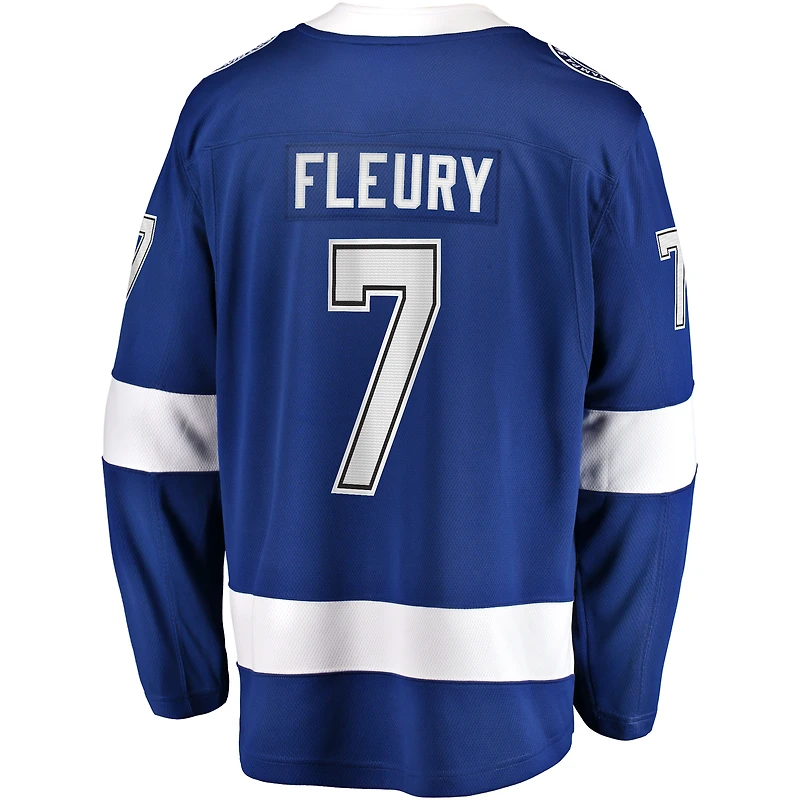 Fanatics pour hommes Haydn Fleury bleu Tampa Bay Lightning Home Premier Breakaway Player - Maillot