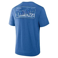 Men's Fanatics Heather Blue Tampa Bay Lightning Fan Lanes Tri-Blend T-Shirt
