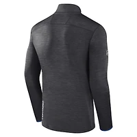Men's Fanatics  Heather Charcoal Tampa Bay Lightning Authentic Pro Quarter-Zip Pullover Top