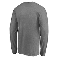 Men's Fanatics  Heather Gray Tampa Bay Lightning Primary Logo Long Sleeve T-Shirt