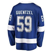 Fanatics pour hommes Jake Guentzel bleu Tampa Bay Lightning Home Premier Breakaway Player - Maillot