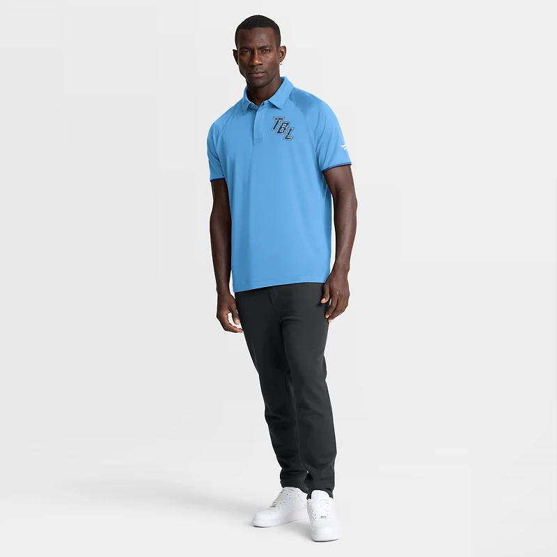 Polo authentique professionnel bleu clair pour homme Fanatics Tampa Bay Lightning, série des stades de la LNH 2026