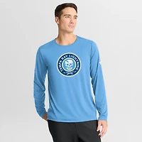 Men's Fanatics Light Blue Tampa Bay Lightning 2026 NHL Stadium Series Authentic Pro Tech Long Sleeve T-Shirt