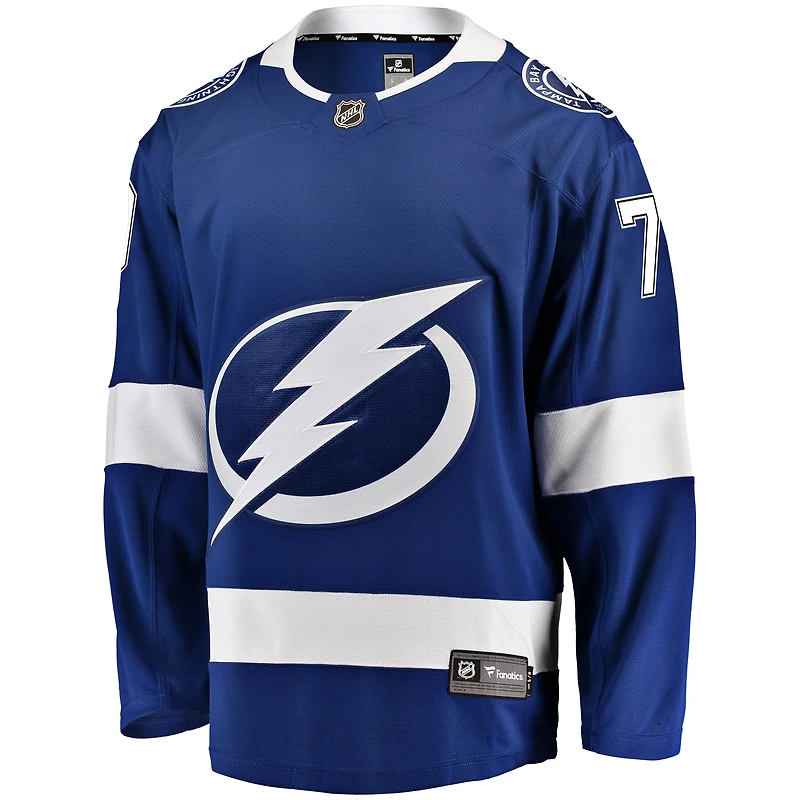 Maillot de joueur échappé à domicile bleu du Lightning Tampa Bay pour hommes, Louis Domingue, Fanatics