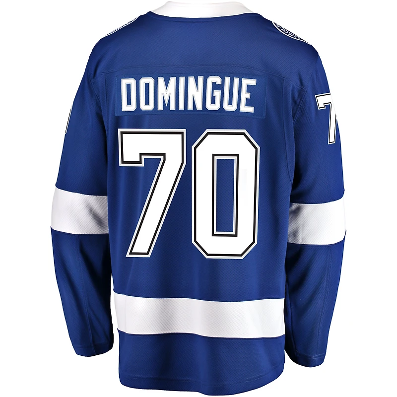 Men's Fanatics Louis Domingue Blue Tampa Bay Lightning Home Breakaway Player Jersey