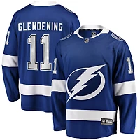 Maillot d'évasion à domicile du Lightning de Tampa Bay Fanatics Luke Glendening pour hommes, bleu