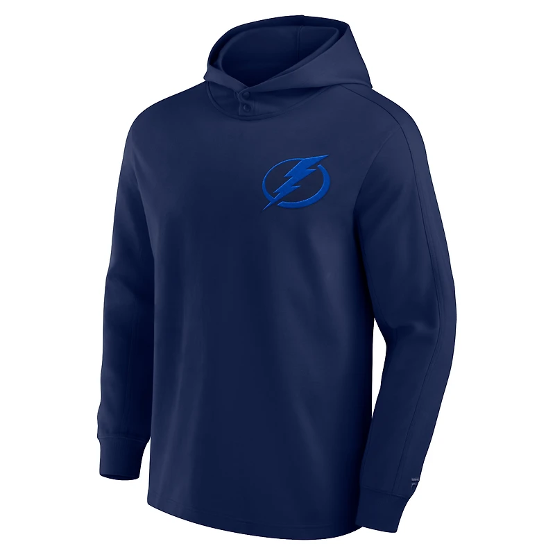 Men's Fanatics Navy Tampa Bay Lightning Elements Lightweight Tri-Blend Fleece Hoodie