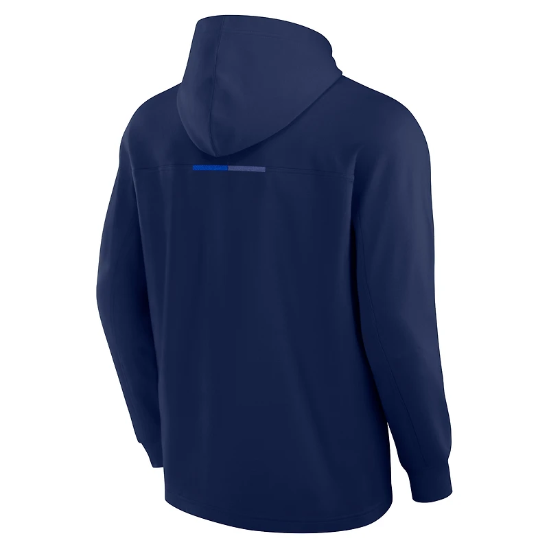 Men's Fanatics Navy Tampa Bay Lightning Elements Lightweight Tri-Blend Fleece Hoodie