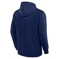 Men's Fanatics Navy Tampa Bay Lightning Elements Lightweight Tri-Blend Fleece Hoodie