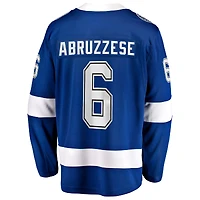 Maillot bleu Nick Abruzzese des Lightning de Tampa Bay pour hommes