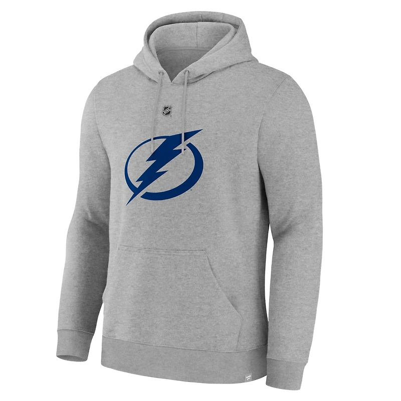Men's Fanatics Nikita Kucherov Steel Tampa Bay Lightning Authentic Stack Name & Number Hoodie