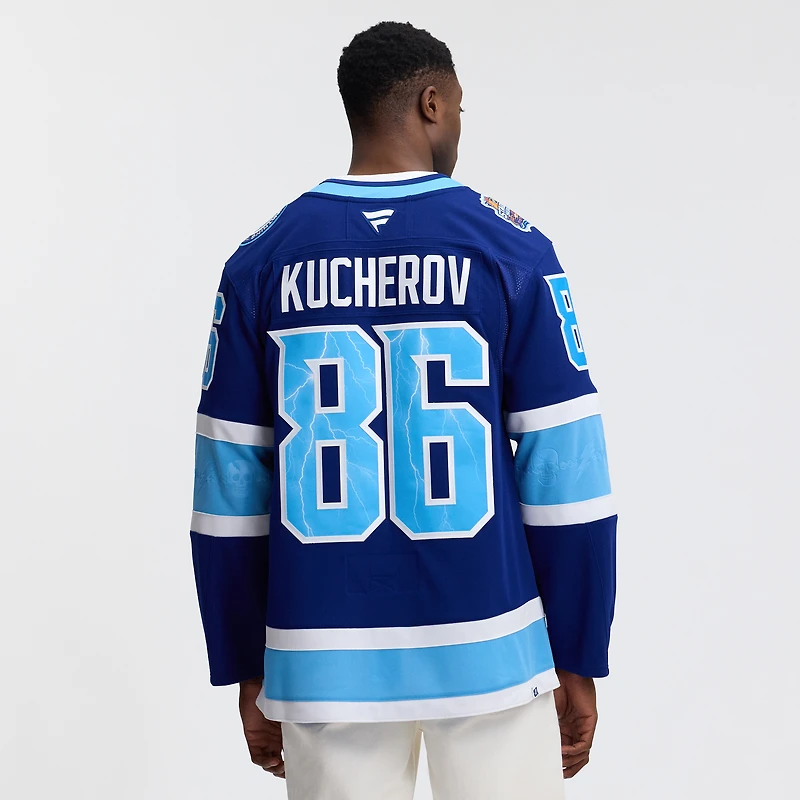 Men's Fanatics Nikita Kucherov Blue Tampa Bay Lightning 2026 NHL Stadium Series Premium Jersey