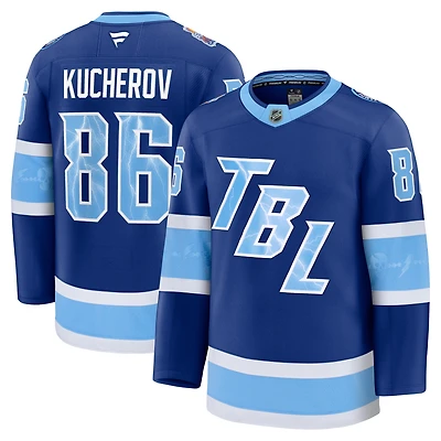 Men's Fanatics Nikita Kucherov Blue Tampa Bay Lightning 2026 NHL Stadium Series Premium Jersey